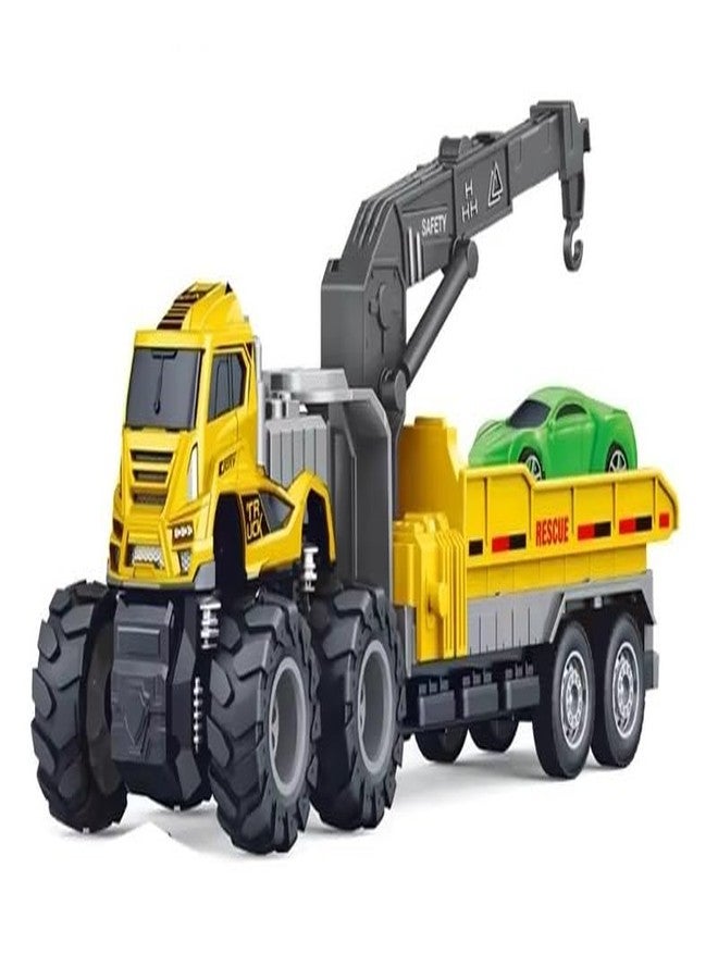 SHIPEASE شاحنة نقل سيارات تعمل بالاحتكاك من SHIPEASE مع أجزاء متحركة، نموذج معدني مصبوب بمقياس 1:43، لعبة محرك، مقطورة نقل مدينة رباعية الدفع، ألعاب مركبات مصغرة للأطفال من الأولاد والبنات (متعددة الألوان) - Image 1